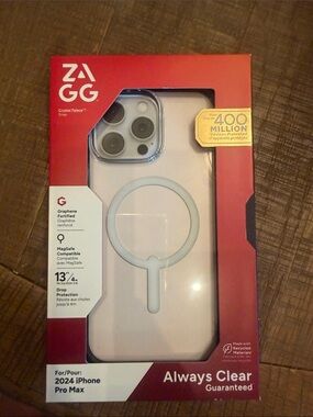 ZAGG phone case 

NEW 

For 2024 IPhone pro max 

Purchases at Verizon $49.99